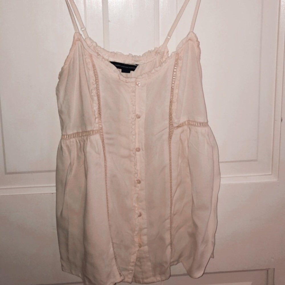 American Eagle Off White Tank Top